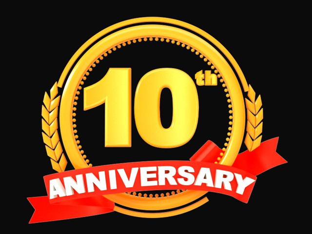 10th anniversary animated logo