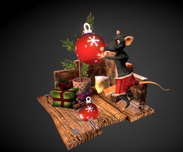 xmas mouse celebration