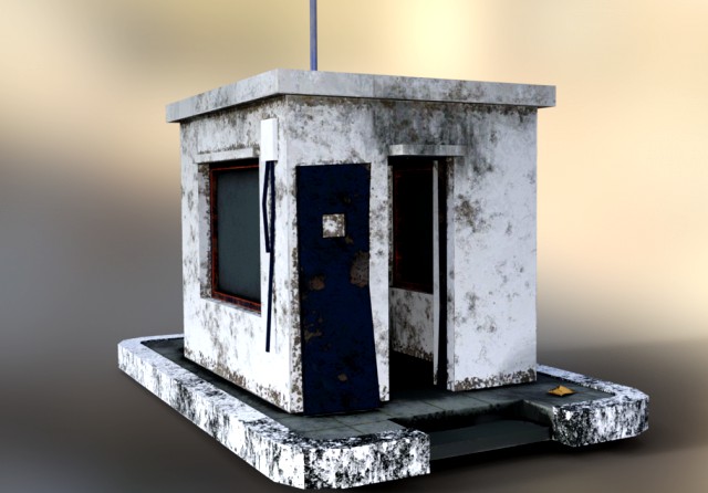 abandoned security cabine