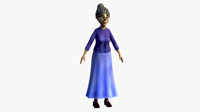sweet cartoon grandma