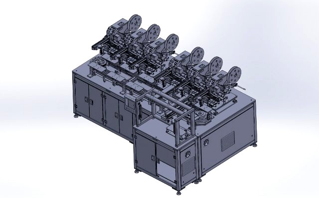 6 location fitting machines production auto-loading chapter 6 circulating film labeling machine 3d