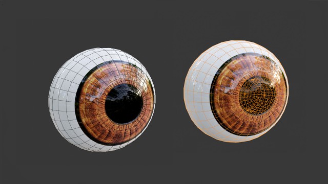 eye 3d low poly model