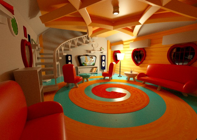 3d perfect cartoon house