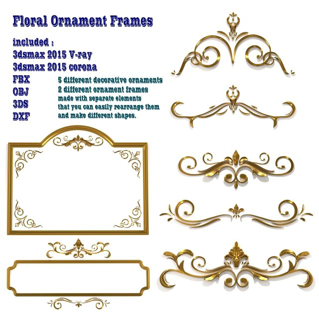 floral ornament frames