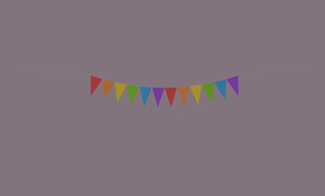 multi color pennant banner