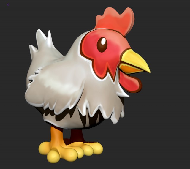 chicken zbrush sculpt