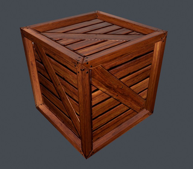 pbr low poly crate