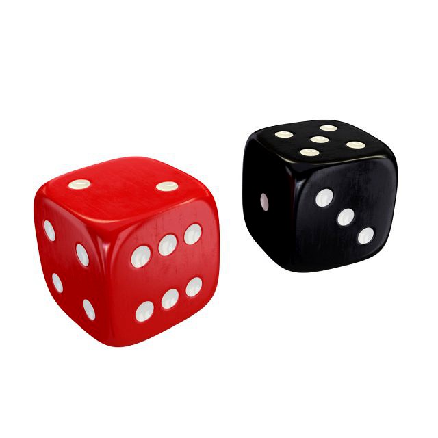 red black dice