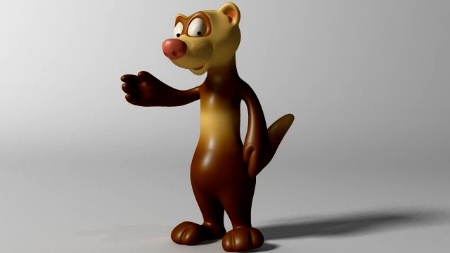 cartoon ferret rigged