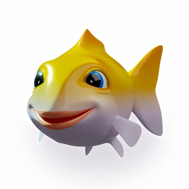 small fish animated 3d model