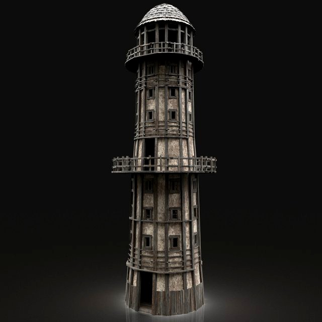 enterable aaa next gen medieval lighthouse lantern tower