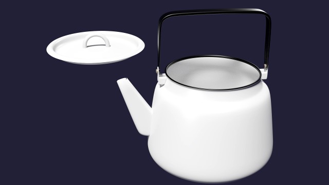 enamel teapot kettle white