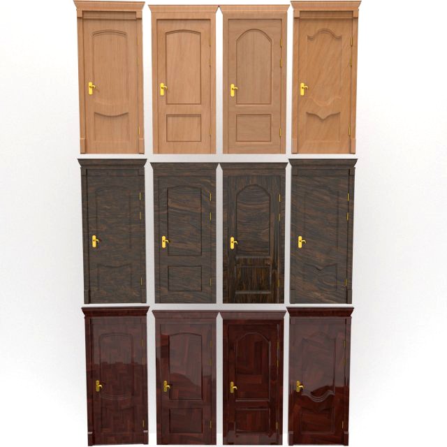 entrance wooden door collection with four designs