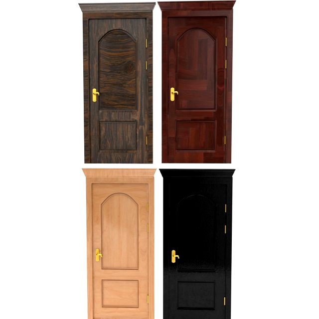 wooden door set