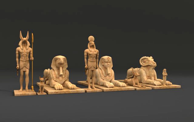 egyptian statues