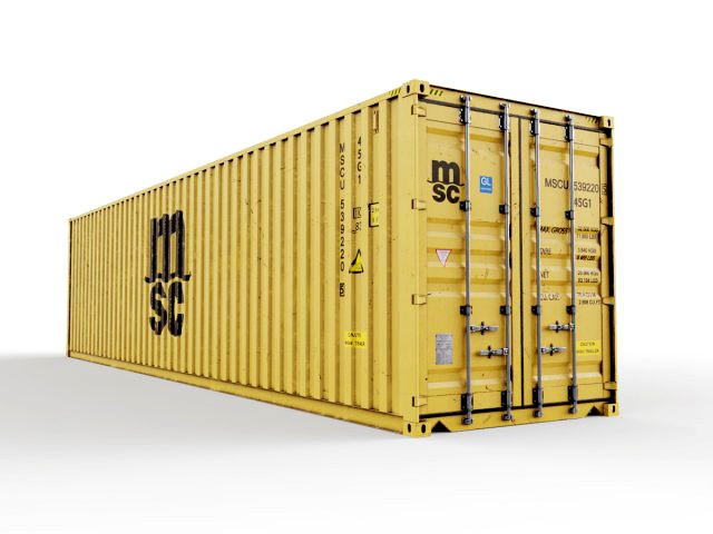 40 feet high cube msc shipping container