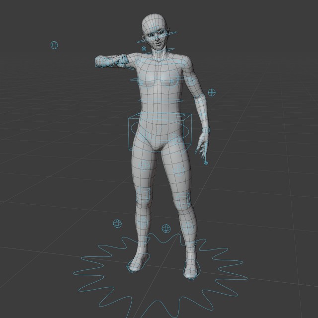 stylized humanoid base mesh - male -rigged-