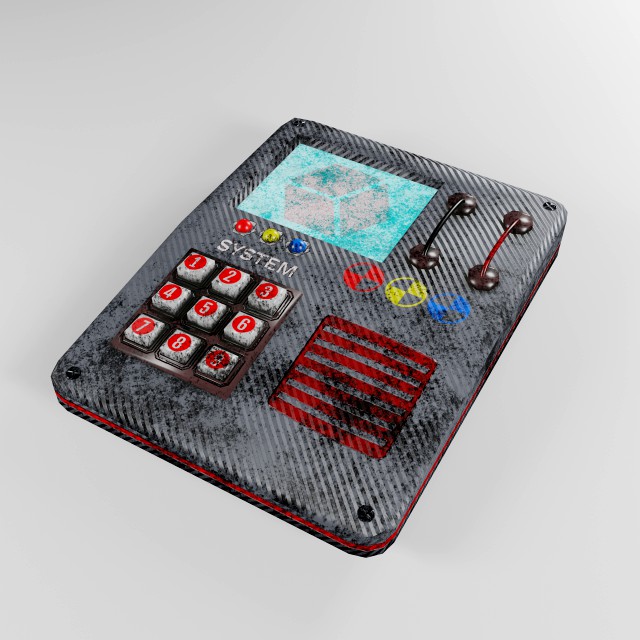 game model of the terminal low-poly