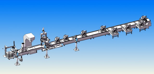 elevator traction machine assembly line motor assembly process