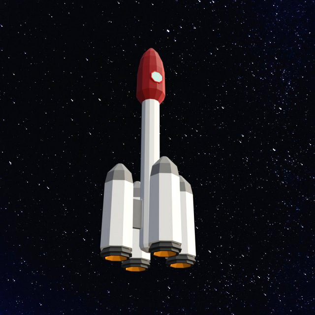 Low Poly Space Rocket