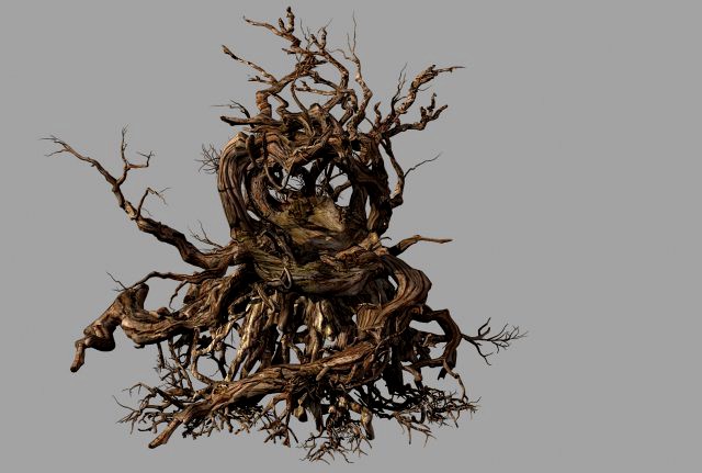 phoenix nest-bird nest-tree root