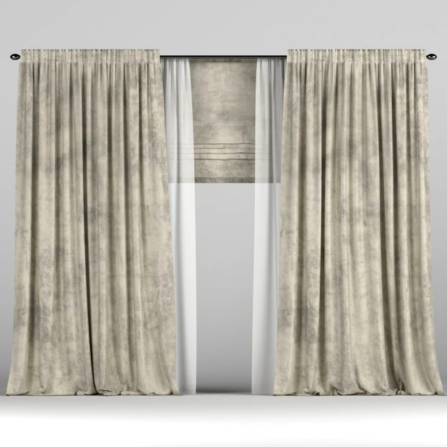 velvet curtains with roman and tulle