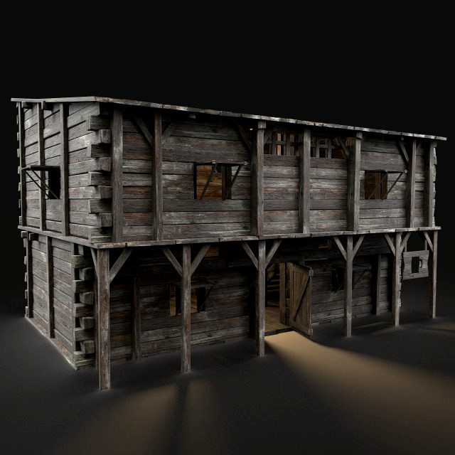 medieval inn fantasy tavern wooden pub restaurant bar house hut