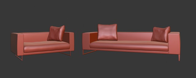 2 sofas and cushions