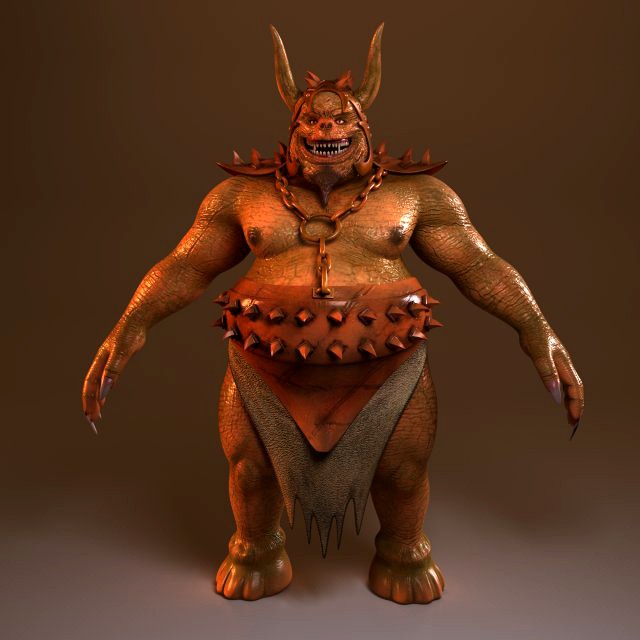 high poly devil model