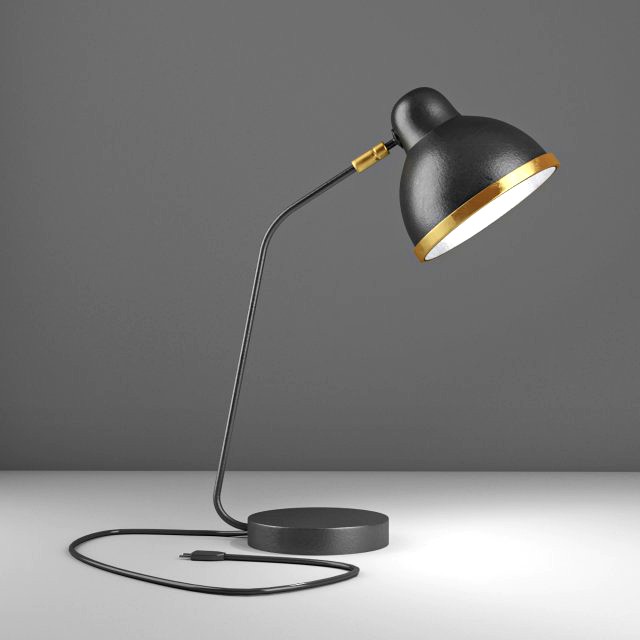 black desk lamp