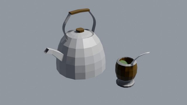 mate with kettle low poly
