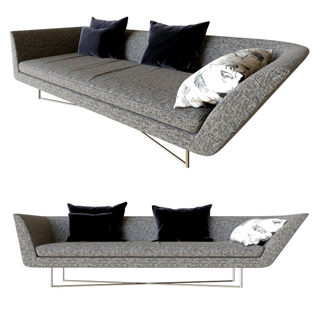 sofa little wing by erba italia grey