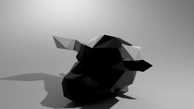 low poly bull