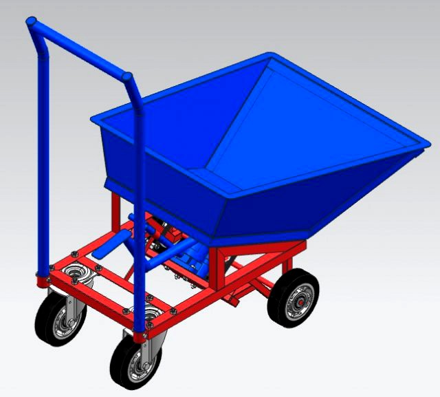 Hydraulic wheelbarrow for workshop