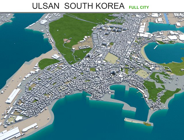ulsan city south korea 100km