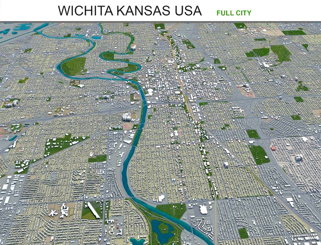 wichita city kansas usa 70km