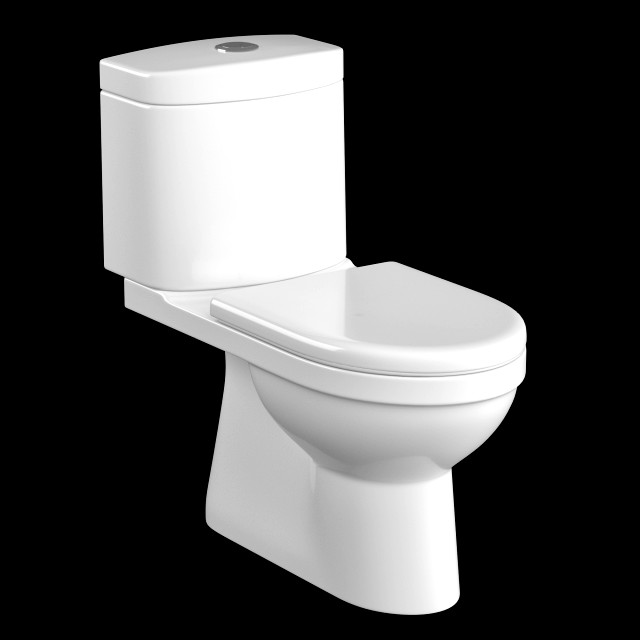 two piece ewc toilet modeled in 3ds max