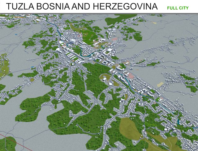 tuzla city bosnia and herzegovina 30km