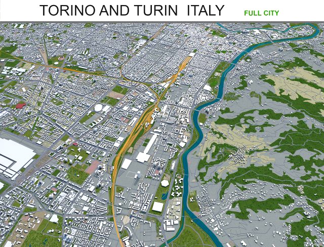 torino and turin city italy 30km
