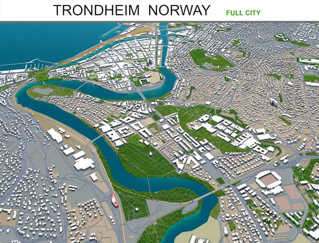 trondheim city norway 60km