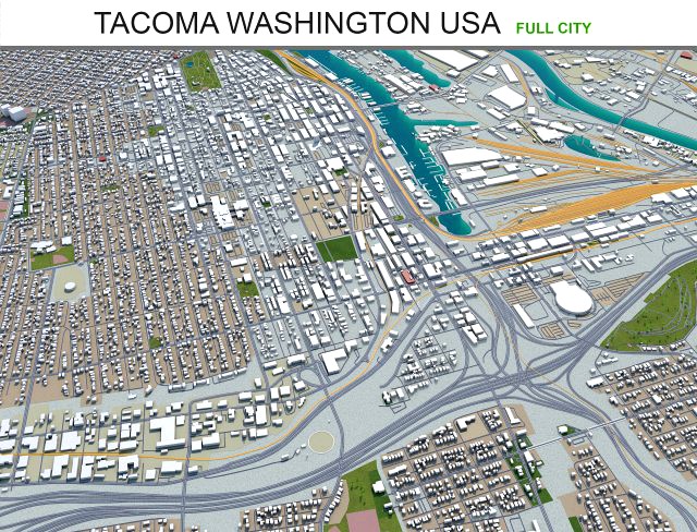 tacoma city washington usa 50km