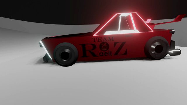 3d low poly drifting car animation low-poly