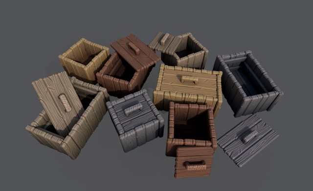 stylized crate