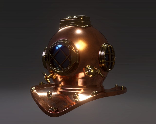 Realistic diving helmet