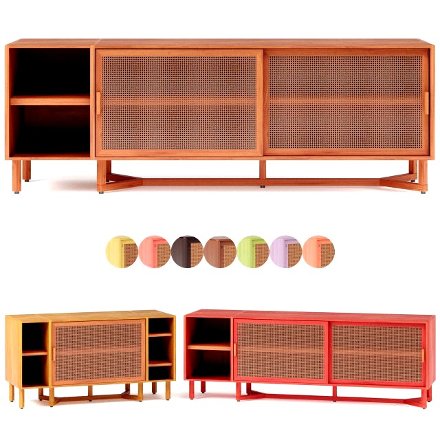 sidebar no4- sideboard with drawers by adjustable color