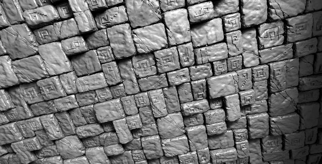 3 tileable stone floor tiles - high-poly