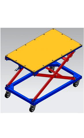 Adjustable scissor lift table powered by electric drill