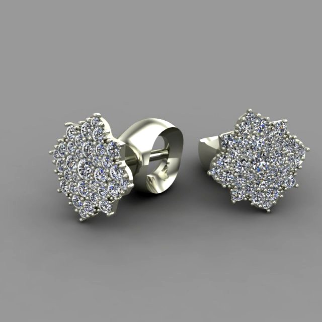 earrings ear stud with gemstones