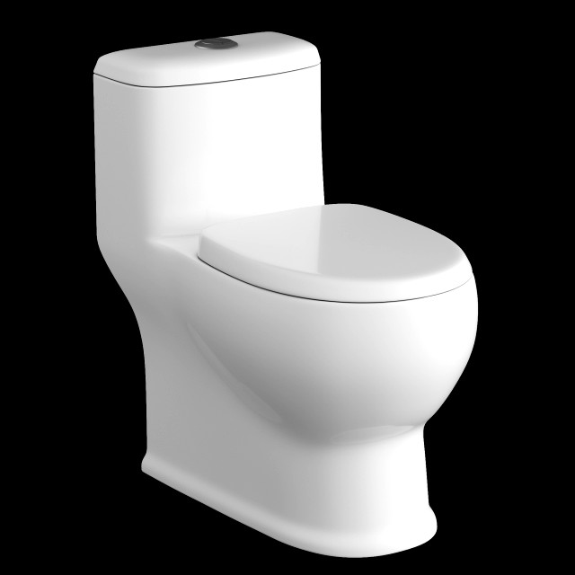 one piece ewc toilet modeled in 3ds max