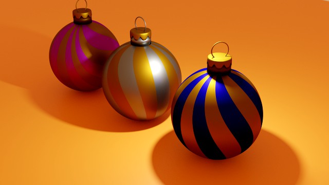 bright christmas balls